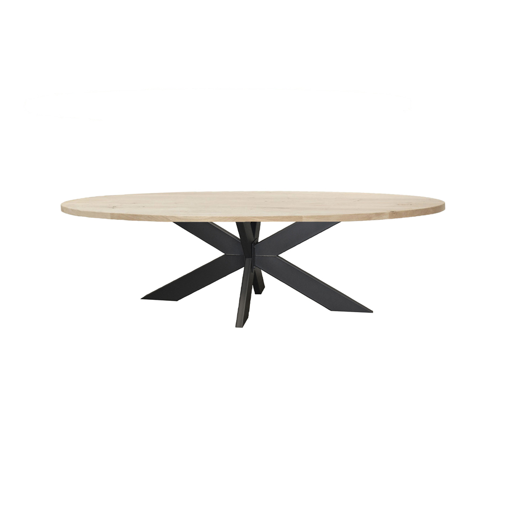 Ovale eiken eettafel