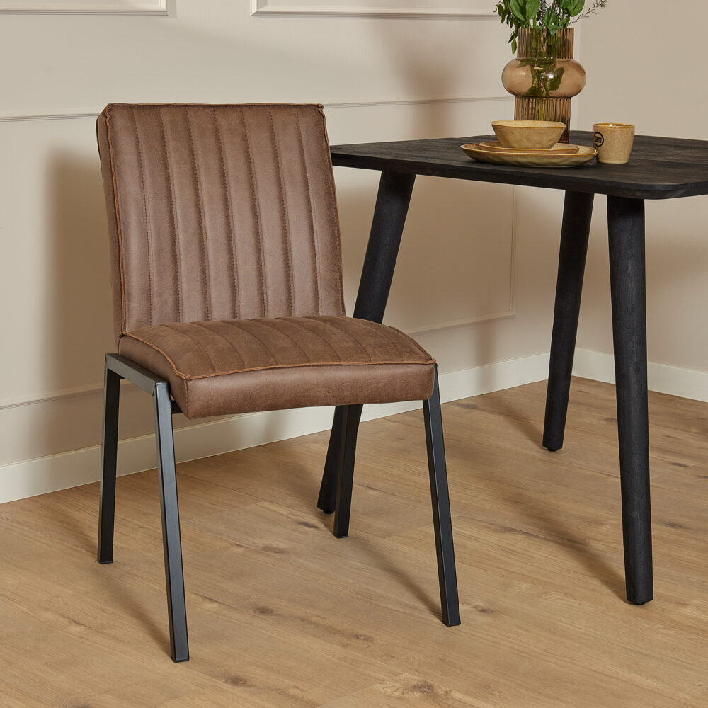 Eetkamerstoel Tivoli zonder arm - Set van 2 - Eco-Leer Bull - Starfurn - Afbeelding 5