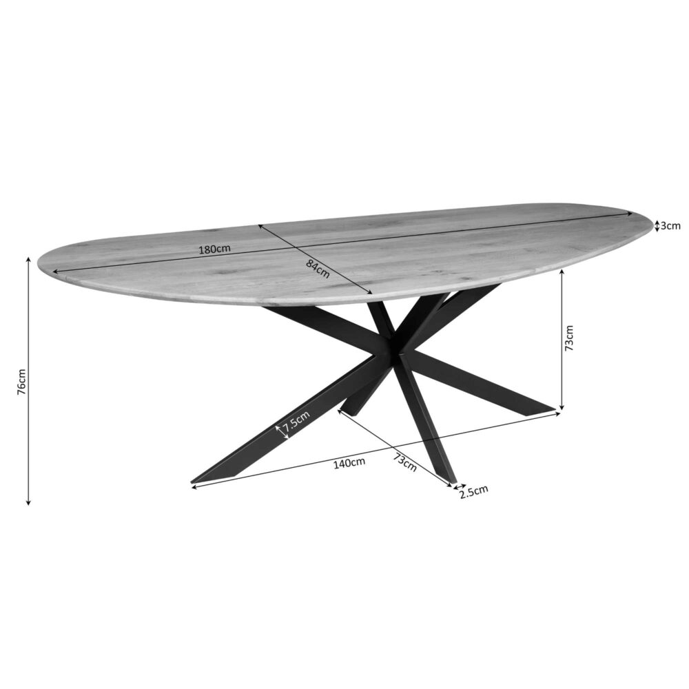 Eettafel Cloud - Organisch - Starfurn - Bruin - Afbeelding 4