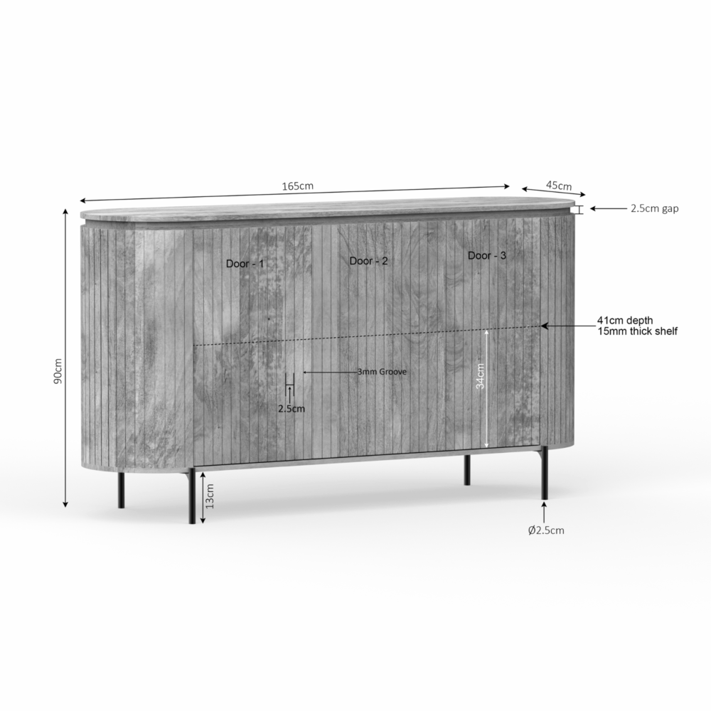 Dressoir Solana - 165 cm - Starfurn - Naturel - Afbeelding 5