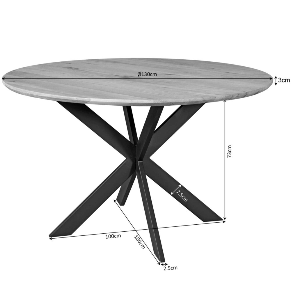 Eettafel Ferris - Rond - Starfurn - Naturel - Afbeelding 4