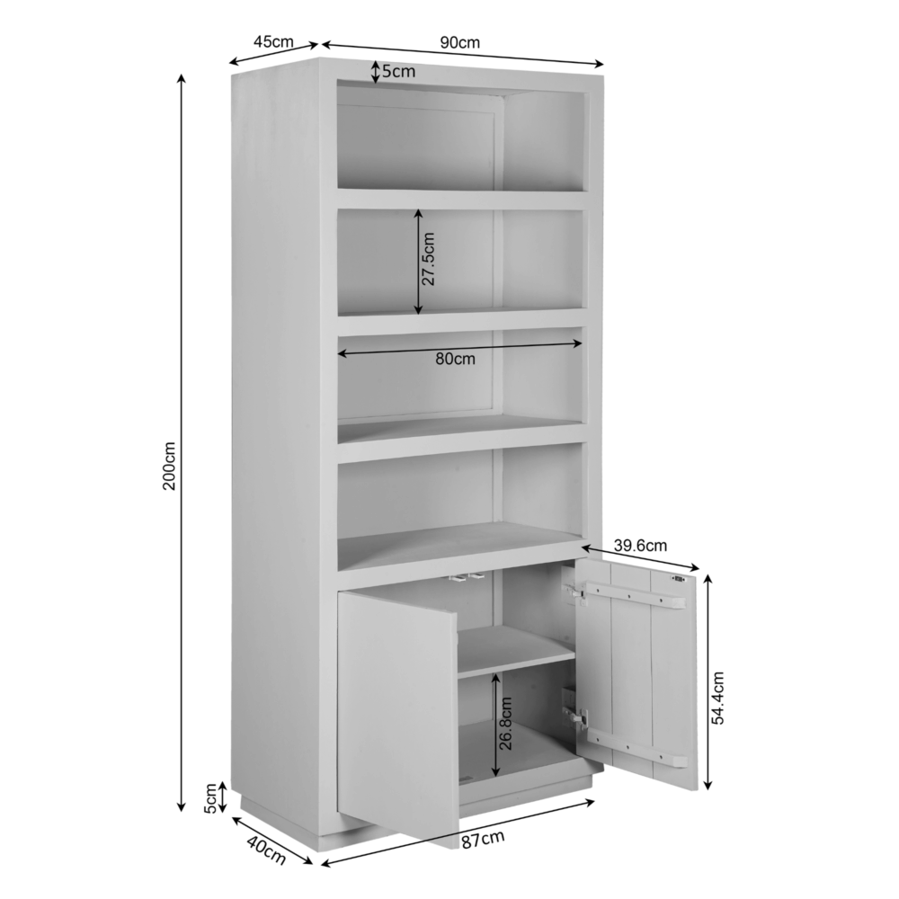 Boekenkast Brussel - 90 cm - Starfurn - Bruin - Afbeelding 5