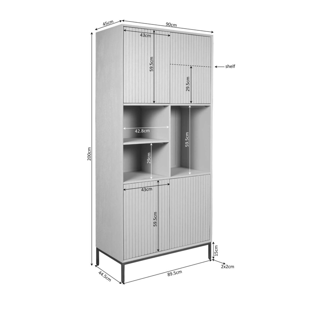 Vakkenkast Madison - 90 cm - Starfurn - Bruin - Afbeelding 6