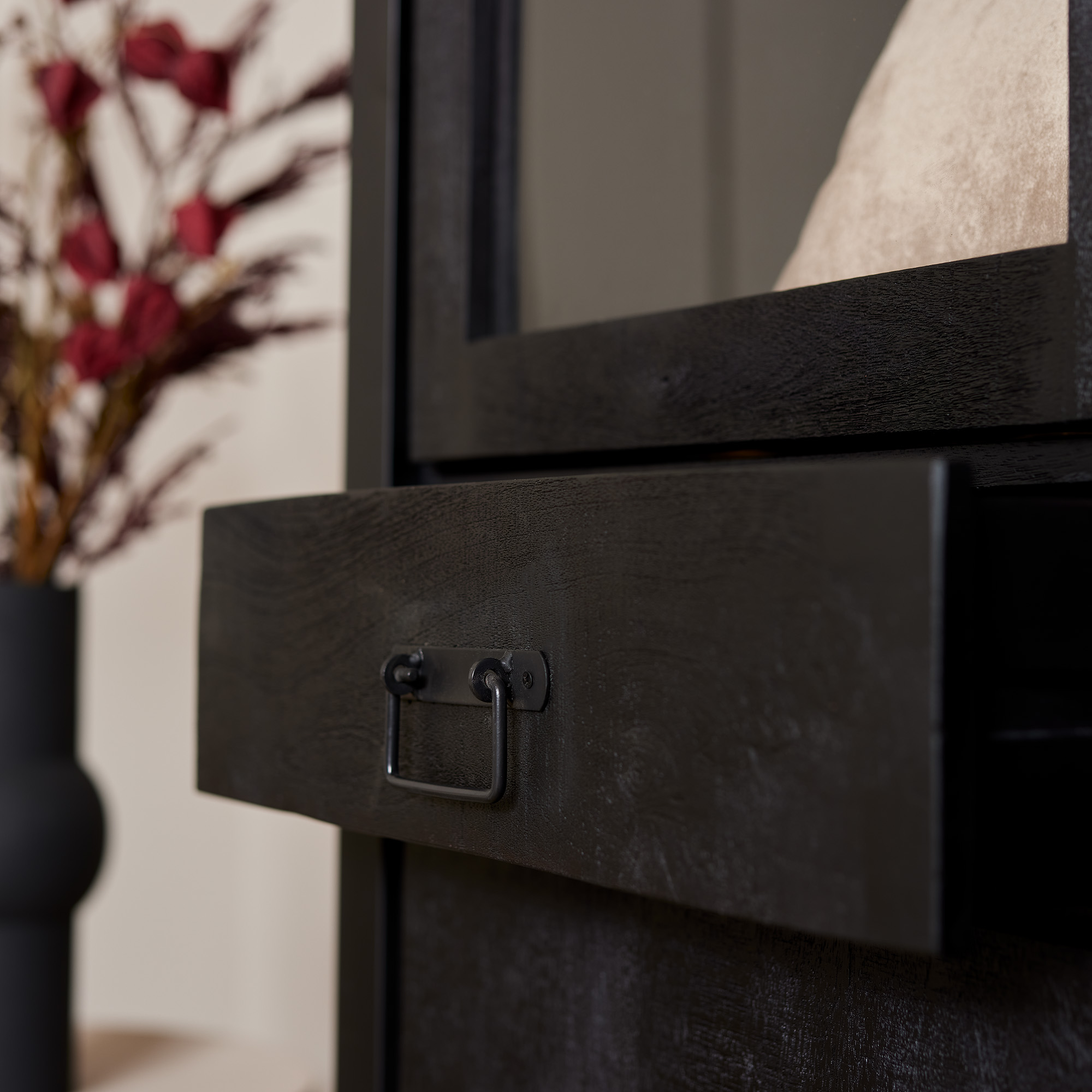 Vitrinekast Boaz - 115 cm - Starfurn - Zwart - Afbeelding 4