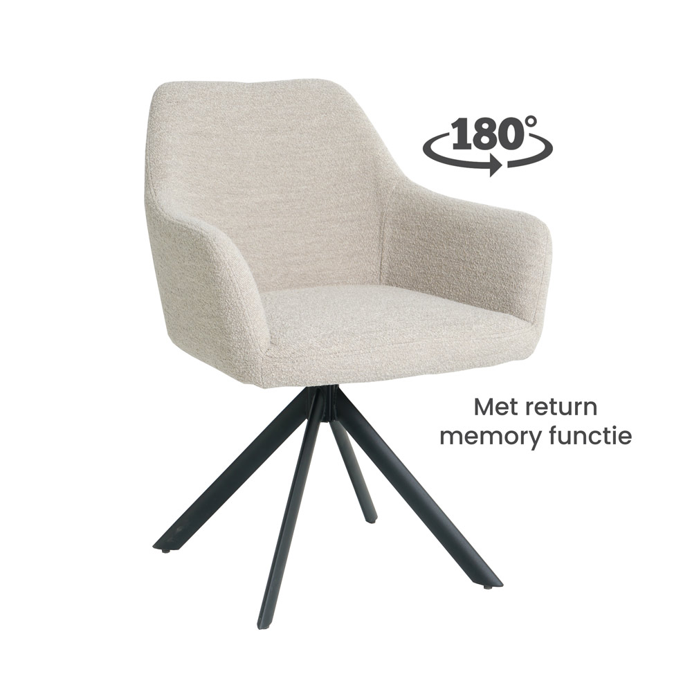 black friday actie - draaibare stoel isco alpine 01 naturel